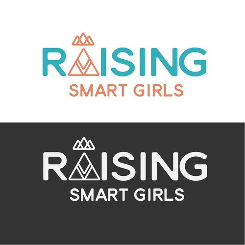 Minimalist and typography logo for Raising Smart Girls
