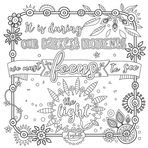 Adult coloring page illustration