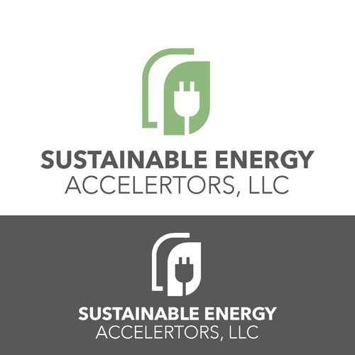 Concept logo for sustainable energy