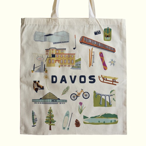 Davos Tourist Illustrations