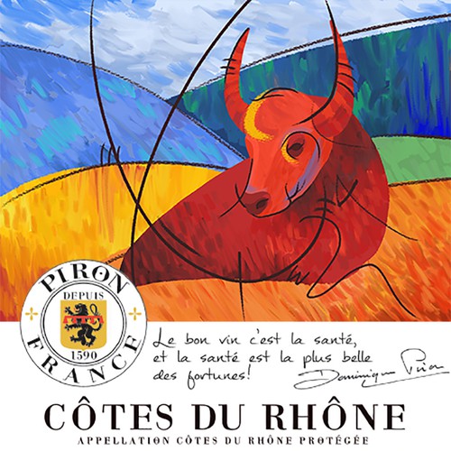  an illustration for a wine label brand