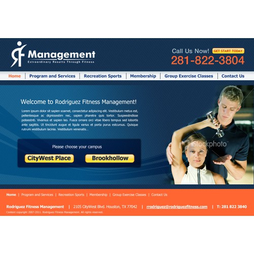 New Web Page Design wanted for RF Management