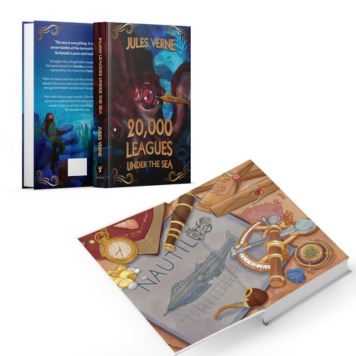 Illustrated cover art and endpapers for a popular classic
