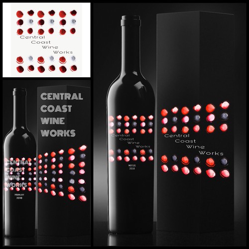 Concept art for Central Coast Wine Works main label 