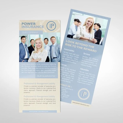 Power Insurance Corporate Rack Card Design