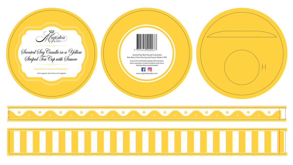 Packaging for tea cup candles