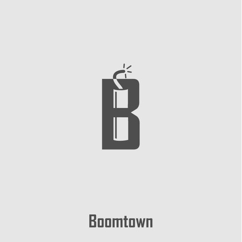 Unique Letter B as Bomb logo