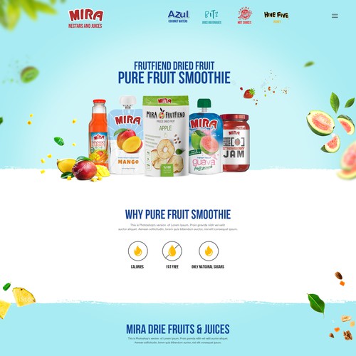 Fruit Softdrink landing page design