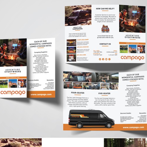 Brochure for Camper Van Rental