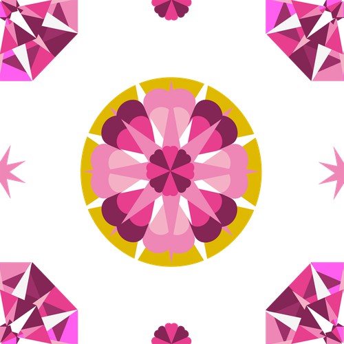 Miss Mondial Heart and Arrow Pattern