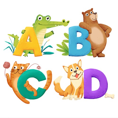 Animal alphabet for kids