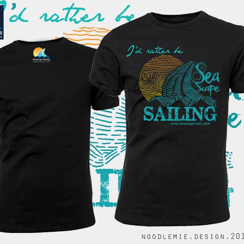 Create the next clothing or merchandise design for SeaScape Sailing