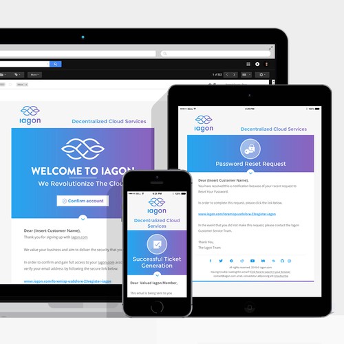 Iagon responsive email design