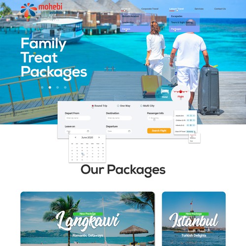 Travel & Hotel website design