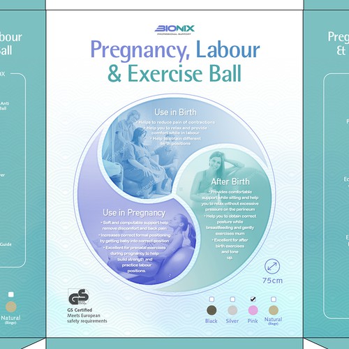 Pregnancy, Labour & Exercise Ball Package design