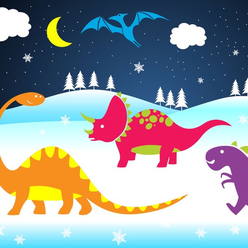 Dinosaur themed design for Schoolbags, Water bottles & lunchboxes