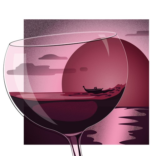Poster / Illustration - Romantic wine