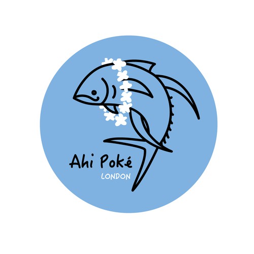 Poke food Hawaiian restaurant logo