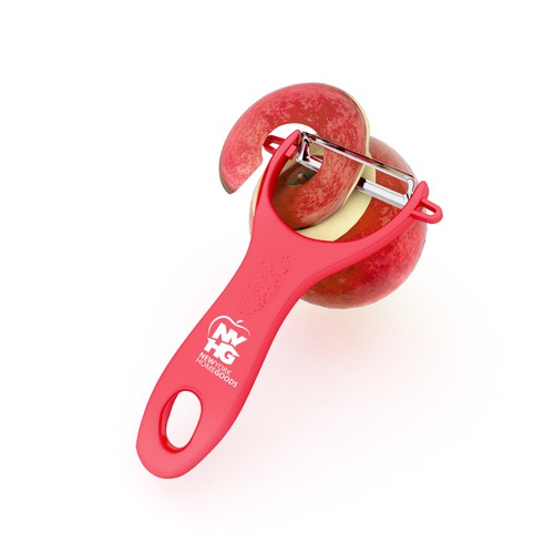 Fruit peeler 3D rendering.