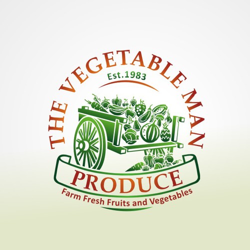 Help The Vegetable Man Produce with a new logo