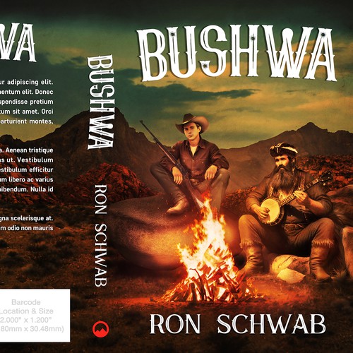Book-cover for a western novel "Bushwa"