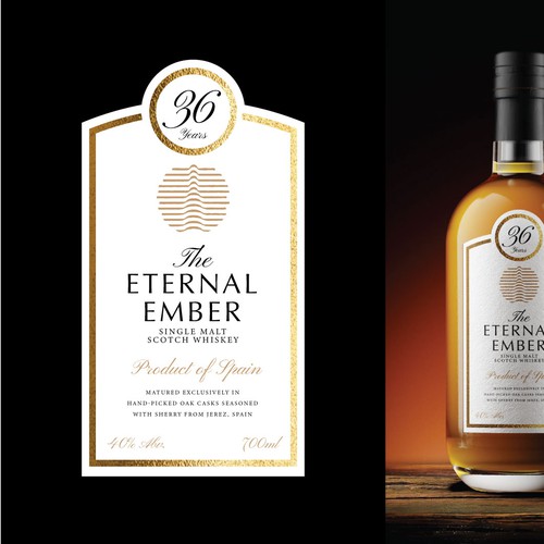 clean and premium whiskey label