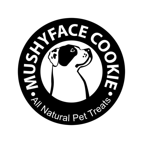 Clean logo for dog food company