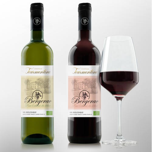 Wine label design for a regional organic wine producer