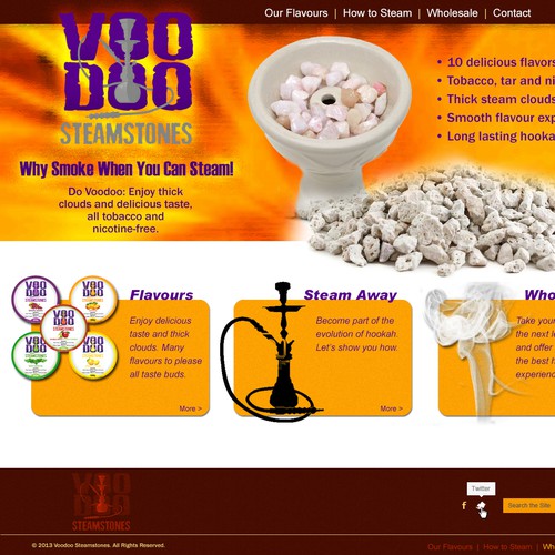 New website design wanted for Voodoo steamstones