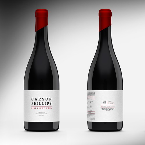 Elegant and minimal wine label