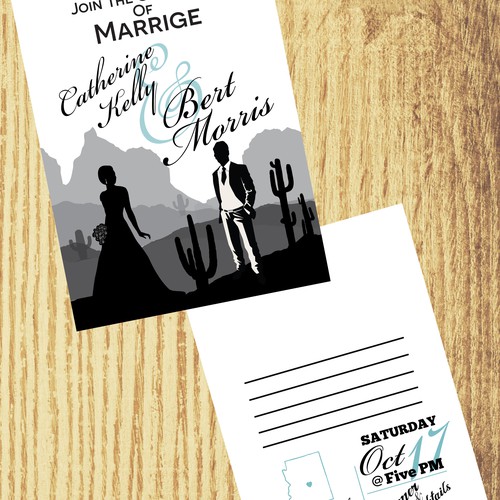 post card Wedding invite