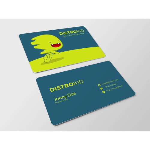 Business cards for online music service