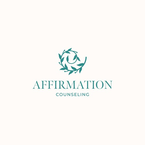 Calm Natural Logo Design for Mental Health Therapist