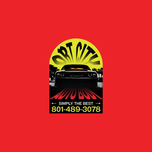 Colorful t-shirt design for Auto Body garage
