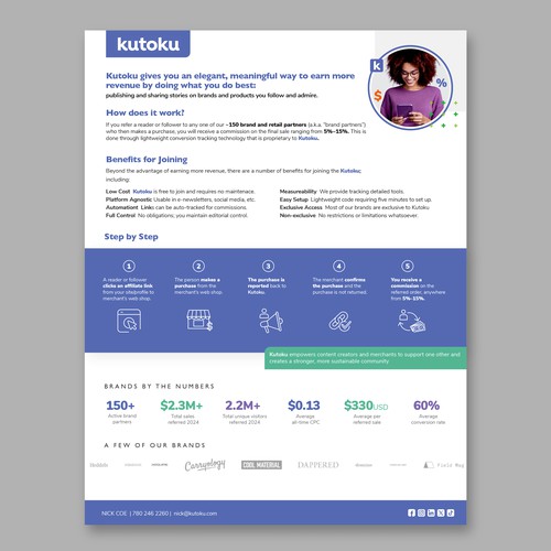 Recruitment flyer for affiliate marekting Company.