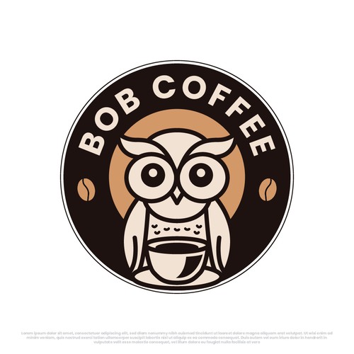 Bob Coffee Badge Logo Design