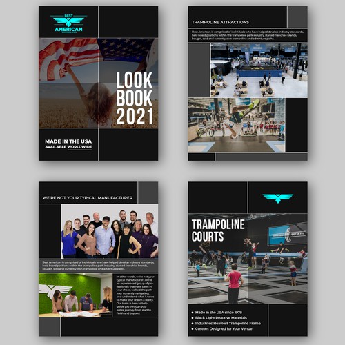 An Eye-Catching Booklet design for Best American Trampoline Parks Builder