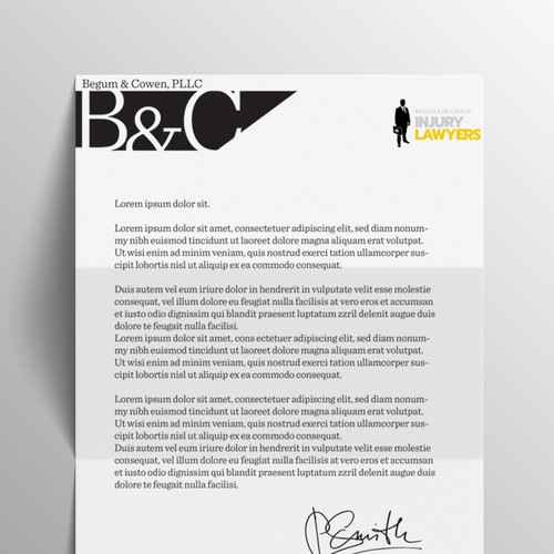 Letterhead for law firm