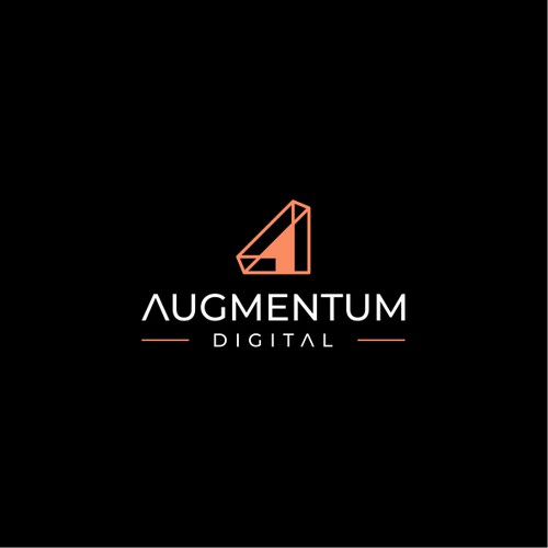 Wireframe logo for digital marketing agency: Augmentum Digital