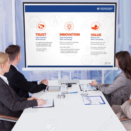 Powerpoint template for Customer Results Real Estate company