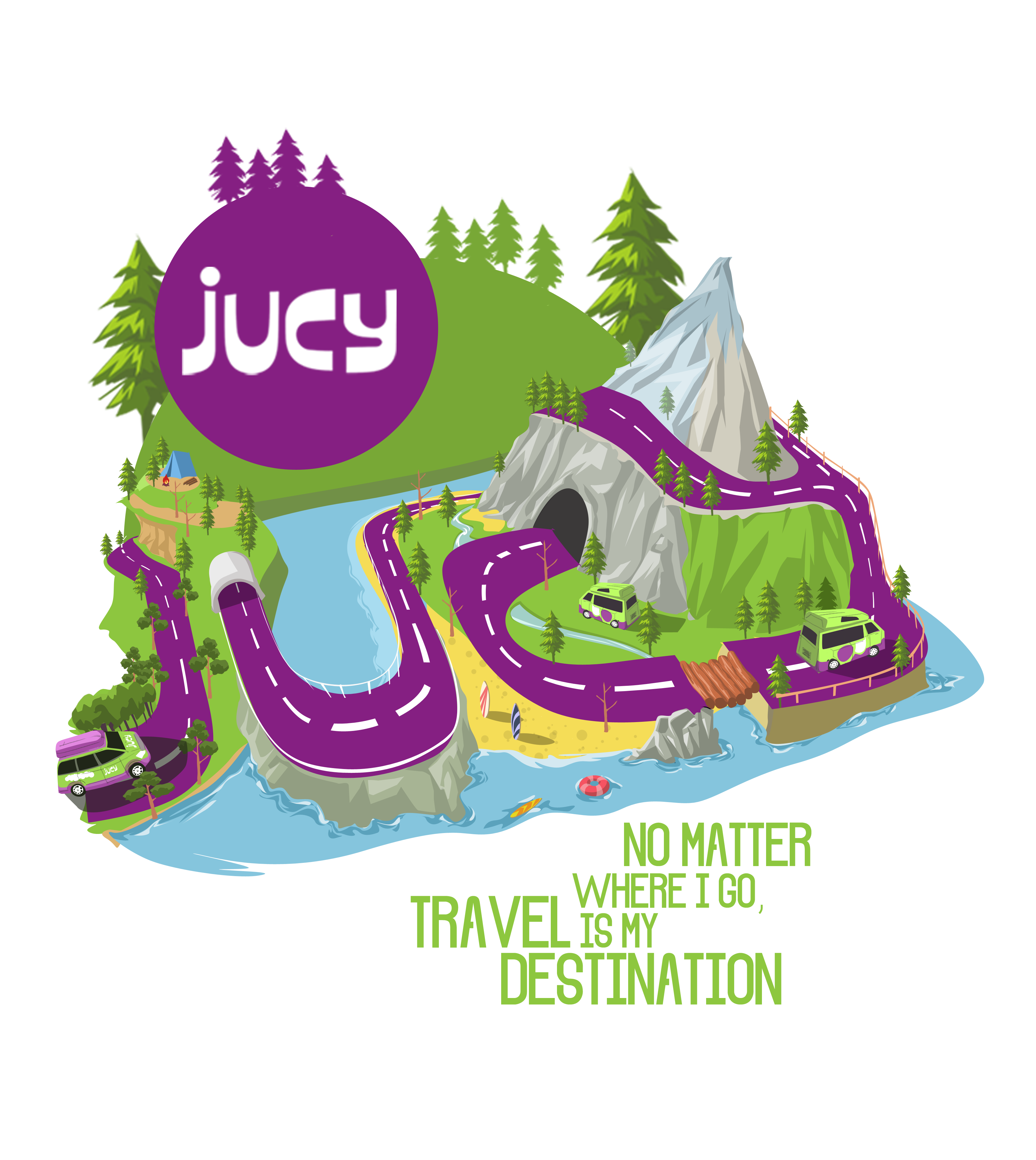 Create a cool JUCY Travelers Tee
