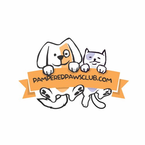 Pampered paws club logo