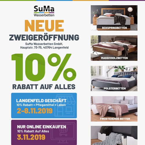 Suma Wasserbetten New Branch Opening Email