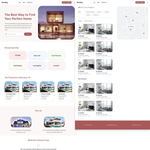 Concept Website design for Property/Real Estate business