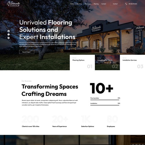 Flooring company website design