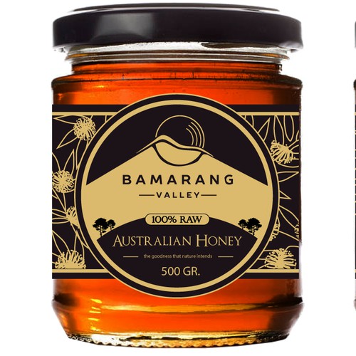 Bamarang Valley Organic Honey Label Design