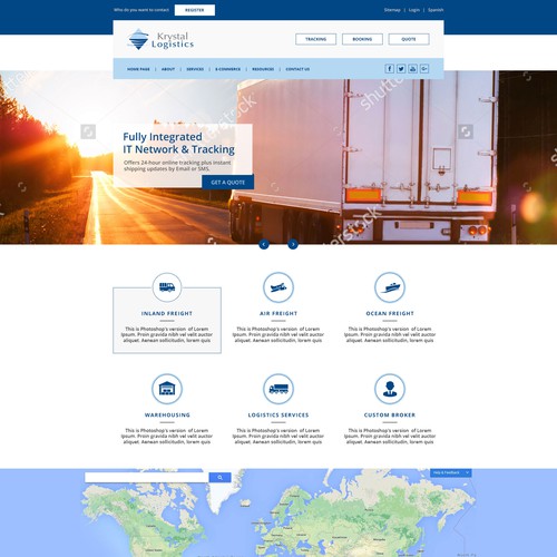 Logistics Website design