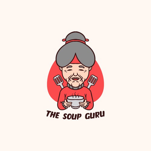 Soup Grandma Cartoon Logo