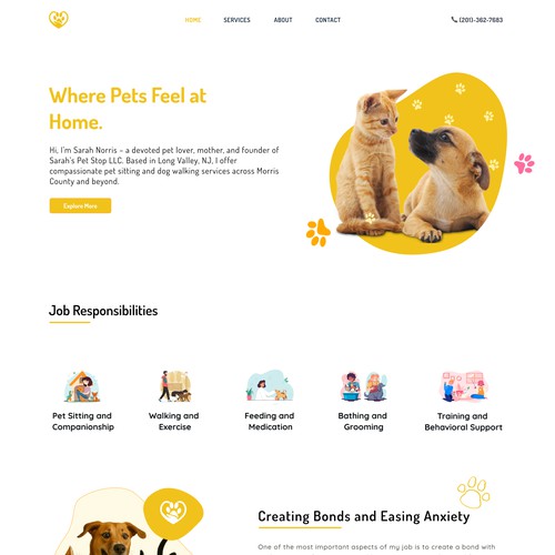 Warm & Trustworthy Pet Care Landing Page