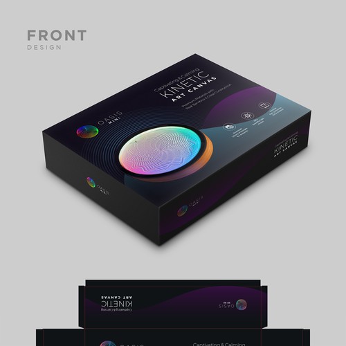 Retail and Ecommerce packaging for a Relaxing, Viral Technology Product